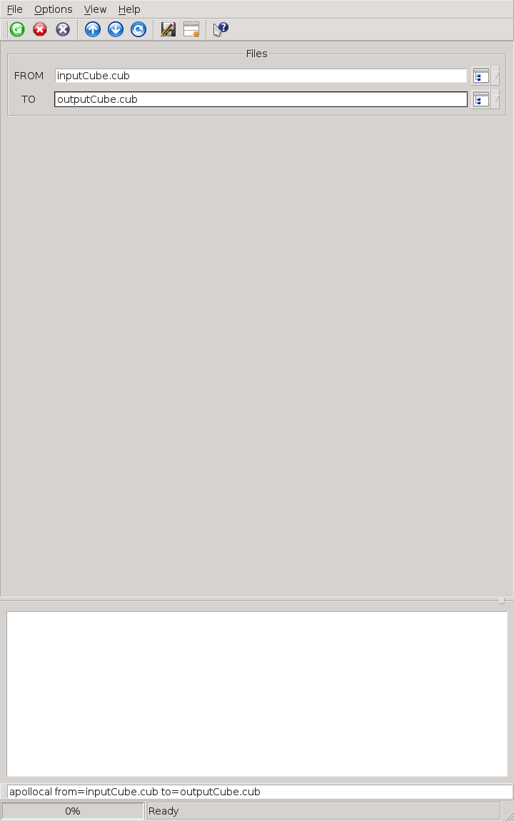 Apollocal GUI example.
