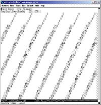 Output image showing results of the isis2ascii application.